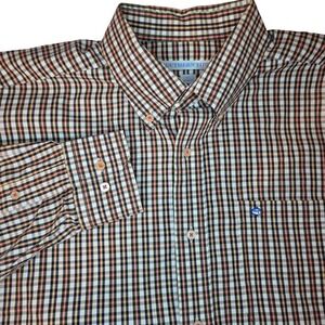 Southern Tide Classic Fit Gingham Check Button Down Shirt Men's Size Large